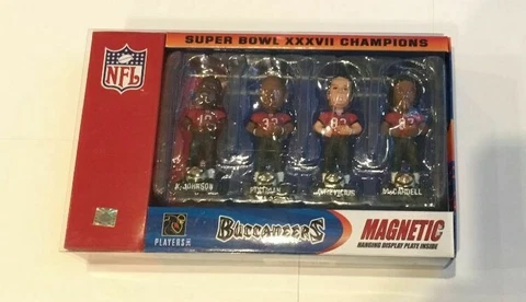 Tampa Bay Buccaneers Super Bowl XXVII 37 Champions 3" Mini Bobble Head Set Cover
