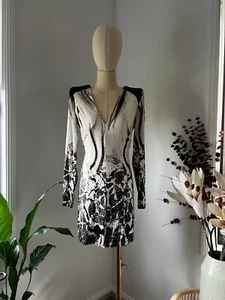 Enchantress Dress Anaconda Print Deep Plunge Dress BATM - Picture 1 of 8