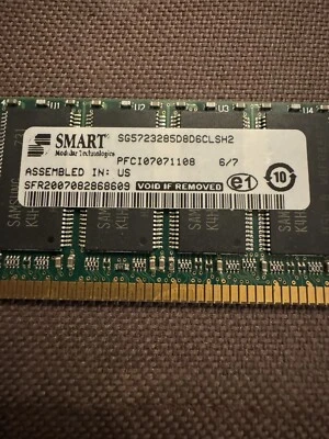 SG5723285D8D6CLSH2 Smart Modular 256MB PC2700 DDR-333MHz ECC Unbuffered Memory - Image 1 of 2