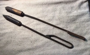 Antique Tools ~ Soldering Irons ~ Copper Heads ~ Metal Handles - Picture 1 of 8