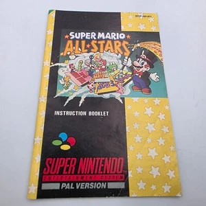 Super Mario All Stars SNES Super Nintendo Manual Instruction Booklet Only - Picture 1 of 2