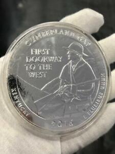 5oz Pure Silver .999 Cumberland Gap Kentucky 2016 Quarter Dollar Large Coin Gift