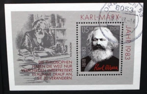 EAST GERMANY DDR 1983 Karl Marx Death Centenary. SOUVENIR SHEET. USED. SGMSE2506 - Picture 1 of 1