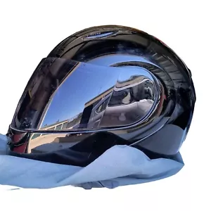 DOT CL-Max Black Glossy Motorcycle Helmet with Tinted Face Shield Size Large - Picture 1 of 12