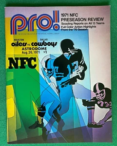 HOUSTON OILERS VS DALLAS VAQUEROS 26/03/1971~PROGRAMA COMPLETO/ASTRODOME - Imagen 1 de 3