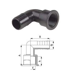 RACCORDO PORTAGOMMA CURVO G3/4"F D.30 110330 - Imagen 1 de 1