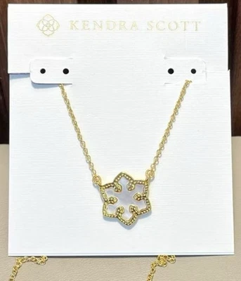 Nuevo Collar Colgante Corto Kendra Scott Kyocera Ópalo Copo de Nieve Foto 1 de 3