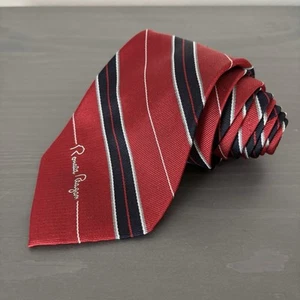 Cravatta uomo Ronald Reagan righe rosse memorabilia politici oggetto da collezione - Foto 1 di 7
