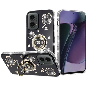 Funda para Moto G Stylus 5G 2024 Cristal Tachonado Anillo Soporte Brillante + Vidrio Templado - Imagen 1 de 27