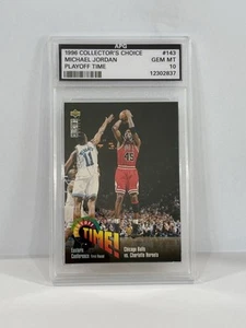 1996-97 Collector's Choice Playoff Time! Michael Jordan #143 GEM MT 10! 🔥🔥 - Picture 1 of 2