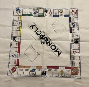 VINTAGE 1984 MONOPOLY CROSS STITCH GAME BOARD ~COMPLETED~NEEDLEPOINT VERY CLEAN - Picture 1 of 17