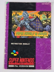 Super Ghouls 'N Ghosts , Manual Only , Instructions Super Nintendo Snes PAL - Picture 1 of 2