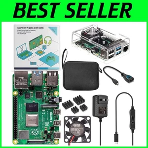 Beginner-Friendly Raspberry Pi 4 Kit - Cooling Fan, Case, 7 Accessories Included - Picture 1 of 11