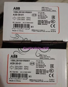 1pc ABB A30-30-01 Contactor 220-230V50Hz/230-240V60Hz 1SBL281001R8001 @* - Picture 1 of 2