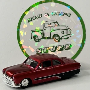 1950 Ford Custom 1/64 Racing Champion Candy Red Lowrider - Picture 1 of 9