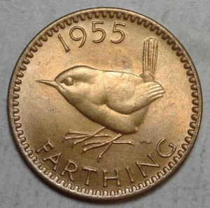 Great Britain Farthing 1955, KM895, Choice to Gem Uncirculated 0715-33 - Picture 1 of 2