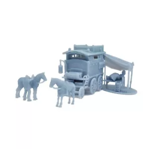 Outland Models Miniatur Alter Westen Horse Carriage Camp Wagon 1:64 Spur S - Bild 1 von 3