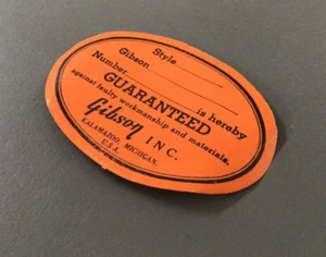 1956-1969 Gibson Orange Label Vintage - Picture 1 of 3