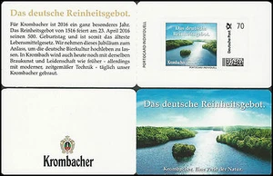Krombacher Portocard - Das deutsche Reinheitsgebot - 70 Cent - Bier - Bild 1 von 3