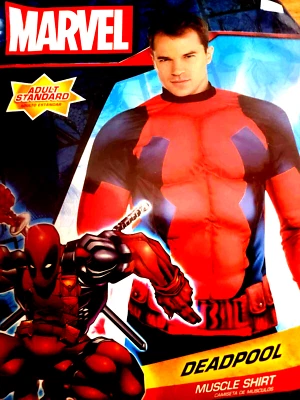 Para hombres Marvel Deadpool Camisa Musculosa Disfraz Halloween Top Talla Estándar Foto 1 de 4