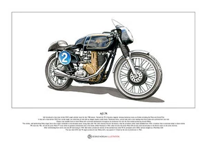 AJS 7R Limited Edition Fine Art Print A3 size - Picture 1 of 3