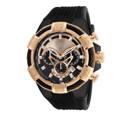 Reloj cronógrafo Invicta Bolt para hombre 52 mm esfera de fibra de carbono oro rosa 24700 Foto 1 de 4