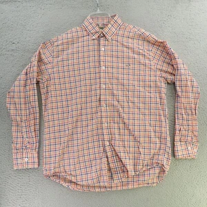 Southern Point Co Shirt Mens Medium Orange Red Hadley Long Sleeve Pocket - Picture 1 of 7