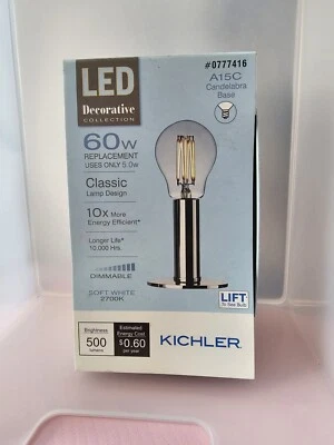 Kichler Collection 60-Watt Clear A15C LED Bulb w/Candelabra Base I5-New - Image 1 of 4