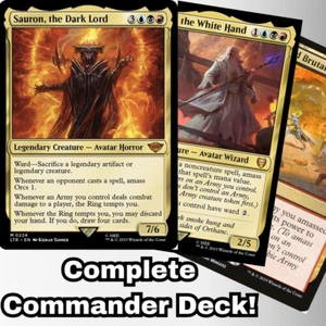 Sauron, the Dark Lord Commander Deck EDH 100 Magic Cards Custom Deck MTG Orcs - Picture 1 of 6