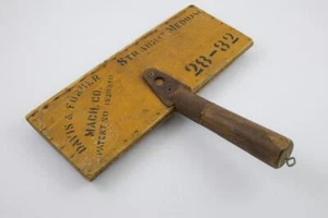 Cargador de lana estampado antiguo Primitive Davis & Furber Machine Co. N. Andover MA - Imagen 1 de 10