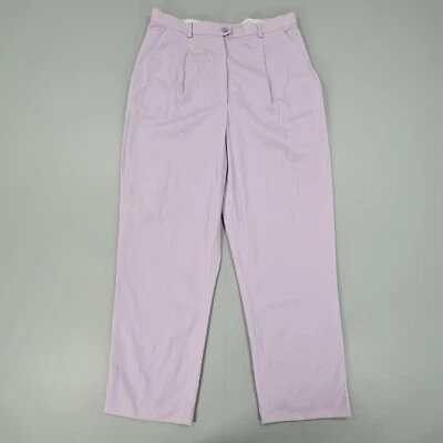 Женские брюки ESCADA фиолетовые 38 шерсть прямые штанины карьерные брюки плиссированные сиреневые - Изображение 1 из 4