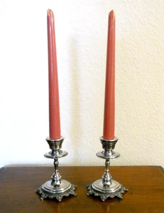 Pair of SILVER 800 CANDLESTICKS Vintage 1960s_Egyptian Hallmark_Weight 265.7 gr - Picture 1 of 15