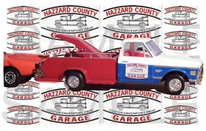 1/64 Hazzard County Garage WATER-SLIDE DECALS Die Cast , MATCHBOX, SLOT CAR - Foto 1 di 2