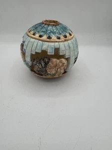 Native American Inspired Vase Glazed Round Shape 4" Wide 14" Around Multicolor - Picture 1 of 7