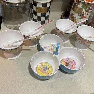 MacKenzie-Childs SEASIDE Melamina Helado Fiesta Set - 9 piezas - Imagen 1 de 10