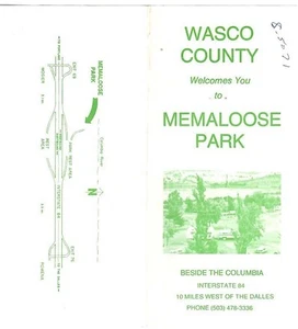 MEMALOOSE PARK Wasco County, Oregon ~ Vintage Visitors Brochure - Bild 1 von 1