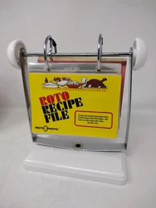 Tarjeta índice fotográfica vintage Roto receta imagen Rolodex escritorio EXCELENTE - Imagen 1 de 5