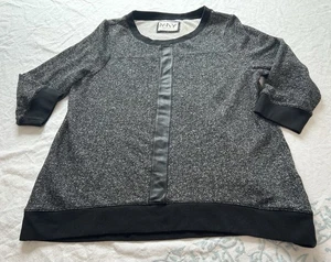 Marc New York Damen XL French Terry Pullover Crew Sweater Sweatshirt Schwarz - Bild 1 von 15