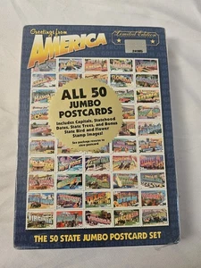 Greetings from America 50 Jumbo Postcards USPS 2002 Limited Edition Collectors - Picture 1 of 2