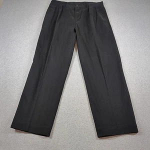 Polo Ralph Lauren Ethan Pants Mens 33x30 (Fit 33x28) Black Pleated Casual Chino - Picture 1 of 10