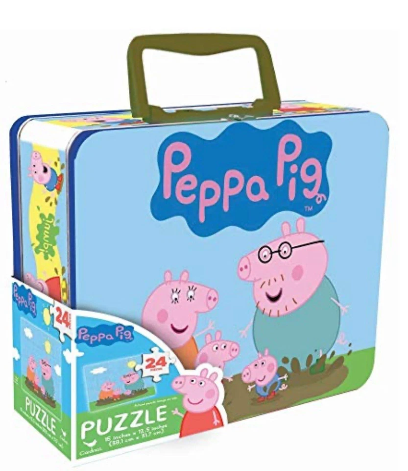 Caja de almuerzo grande Peppa Pig con rompecabezas de 24 piezas en el interior Foto 1 de 1