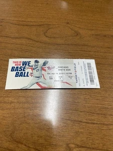April 14, 2018 White Sox At Twins Ticket — Joe Mauer (HOF ‘24) Final MLB Season - Picture 1 of 2