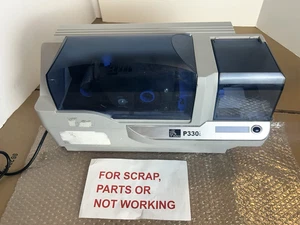 Zebra P330I / P330I-0000A-ID0 ID Card Thermal Printer FOR PARTS or NOT WORKING - Picture 1 of 14