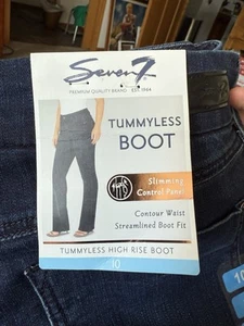 NWT ~ Seven7 Womens Tummyless High Rise Boot Jeans Size 10 - Imagen 1 de 4