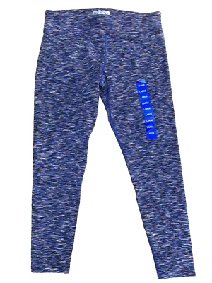 Leggings cortos forrados de lana azul jaspeado Marc New York Performance para dama Foto 1 de 4