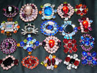 20x ART DECO VINTAGE RHINESTONE GLASS CZECH BUTTONS ON SEWING S372