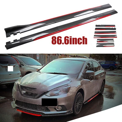 For Infiniti M35 M37 M45 M56 Carbon Fiber Side Skirt Extension Spoiler Splitter Foto 1 de 4