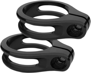 02072013B Roland Sands Design Gloss Black Turn Signal Fork Mounts - Picture 1 of 1