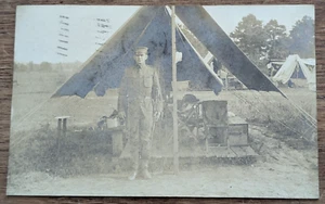ANTICO 1908 RPPC MISSISSIPPI GUARDIA NAZIONALE GUARDIA ACCAMPAMENTO GUARDIA MILITARE - Foto 1 di 5
