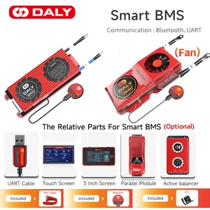 Daly 4S 12V/8S 24V/16S 48V 100A-250A LiFePO4 Smart (Fan) BMS & Bluetooth Module